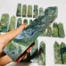 26 Pieces Moss Agate Four-Sided Tower Points