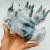 5 Pieces Large Moss Agate Dragon Head Carving