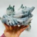 5 Pieces Large Moss Agate Dragon Head Carving