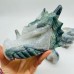 5 Pieces Large Moss Agate Dragon Head Carving