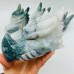 5 Pieces Large Moss Agate Dragon Head Carving