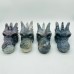 4 Pieces Moss Agate Dragon Head Carving