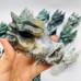 17 Pieces Moss Agate Dragon Head Carving