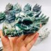 17 Pieces Moss Agate Dragon Head Carving