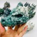 17 Pieces Moss Agate Dragon Head Carving