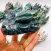 17 Pieces Moss Agate Dragon Head Carving