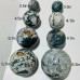 8 Pieces Large Geode Druzy Moss Agate Spheres