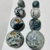 8 Pieces Large Geode Druzy Moss Agate Spheres