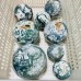 8 Pieces Large Geode Druzy Moss Agate Spheres