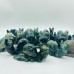 17 Pieces Moss Agate Snails Carving