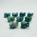 Moss Agate Snail Carving Wholesale