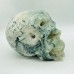 2 Pieces High Quality Large Druzy Moss Agate Skull Carving