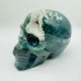 2 Pieces High Quality Large Druzy Moss Agate Skull Carving