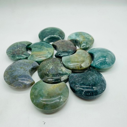 Moss Agate Moon Wholesale