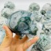 15 Pieces High Quality Moss Agate Geode Druzy Skull