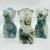 3 Pieces Large Moss Agate Goddess Carving