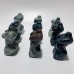 9 Pieces 4.5in Moss Agate Goddess Carving