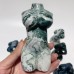 9 Pieces 4.5in Moss Agate Goddess Carving