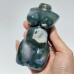 9 Pieces 4.5in Moss Agate Goddess Carving