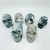 6 Pieces Beautiful Moss Agate Geode Druzy Skull