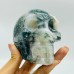 6 Pieces Beautiful Moss Agate Geode Druzy Skull