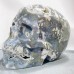 45.8kg Large Geode Druzy Moss Agate Skull Carving