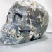 45.8kg Large Geode Druzy Moss Agate Skull Carving