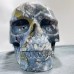 45.8kg Large Geode Druzy Moss Agate Skull Carving