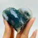 Moss Agate Double Heart Carving Wholesale