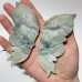 4 Pairs Butterfly Wing Carving With Stand Ocean Jasper Sakura Flower Agate Moss Agate