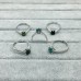 Cut Faceted Green Moss Agate Diamond Shape Adjustable Ring Wholesale