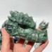 11 Pieces 4inch Green Moss Agate Dragon Head Carving