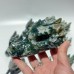 11 Pieces 4inch Green Moss Agate Dragon Head Carving