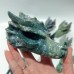 11 Pieces 4inch Green Moss Agate Dragon Head Carving