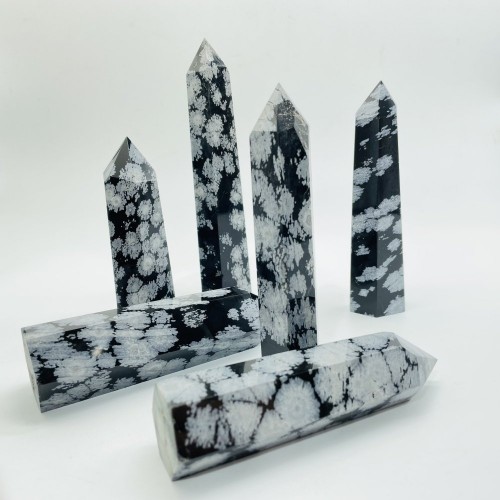 Snowflake Obsidian Tower 4-6in Point Wholesale