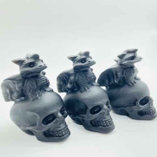 Obsidian Flying Dragon Skull Carving Wholesale