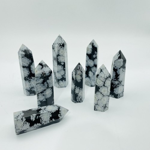 Snowflake Obsidian Tower 2-4in Point Wholesale