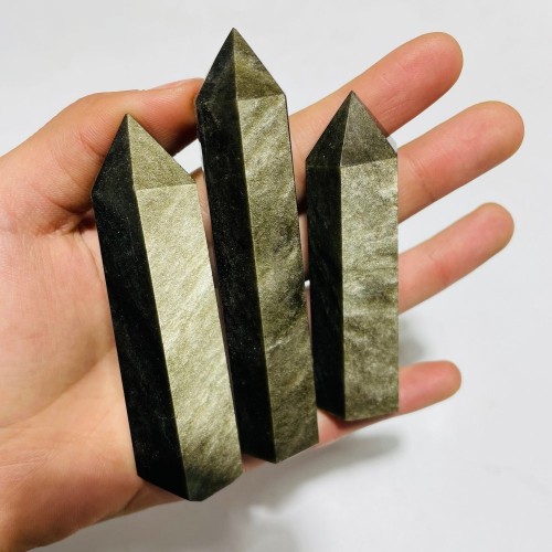 Gold Sheen Obsidian Tower Points Wholesale