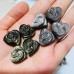 Mini Gold & Silver Sheen Obsidian Heart Fox Carving Wholesale