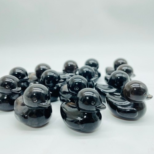 Black Obsidian Duck Carving Wholesale