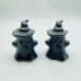 Black Obsidian Ghost With Wizard Hat Carving Wholesale