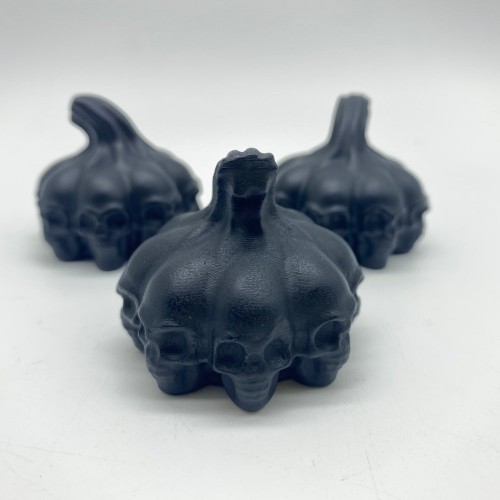 Black Obsidian Halloween Skull Pumpkin Carving Wholesale