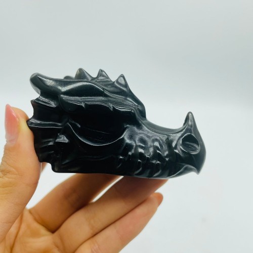 Obsidian Dragon Head Carving Wholesale