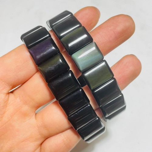 Cat Eye Rainbow Obsidian Bracelet Crystal Wholesale