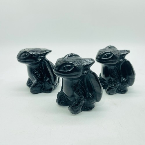 Large Obsidian Toothless Dragon Carving Wholesale