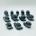 12 Pieces Gold Sheen Obsidian Snails Carving