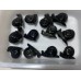 12 Pieces Gold Sheen Obsidian Snails Carving