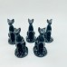 Black Obsidian Sphynx Hairless Cat Carving Animal Wholesale