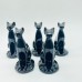 Black Obsidian Sphynx Hairless Cat Carving Animal Wholesale