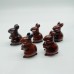 Red Obsidian Qing Hai Stone Rabbit Carving Wholesale